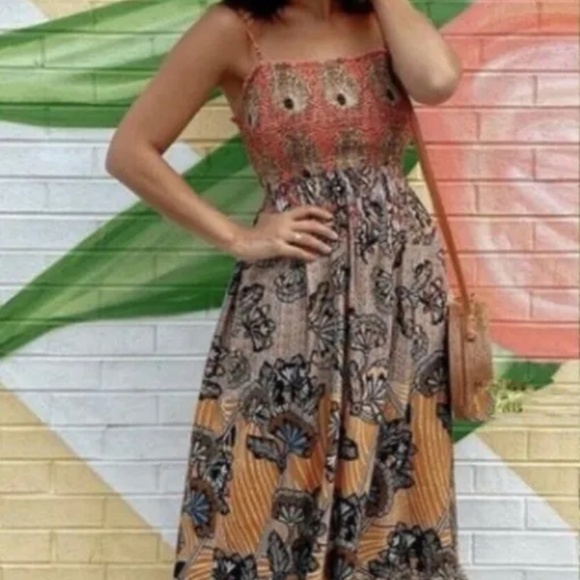 Anthropologie Smocked Maxi Dress - Picture 2 of 7
